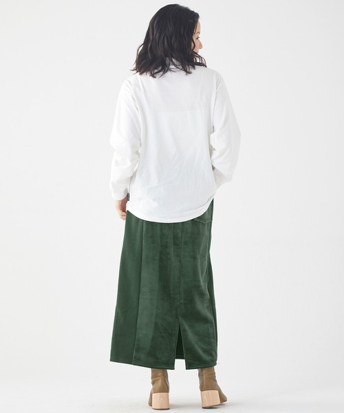 KRIFF MAYER Lady's Collection（クリフメイヤーレディースコレクション）の「ボンディングベロアスカート（スカート・レディース・ブラウン/グリーン/カラフル/チャコール/ナチュラル・MEDIUM/LARGE）」の19枚目の写真