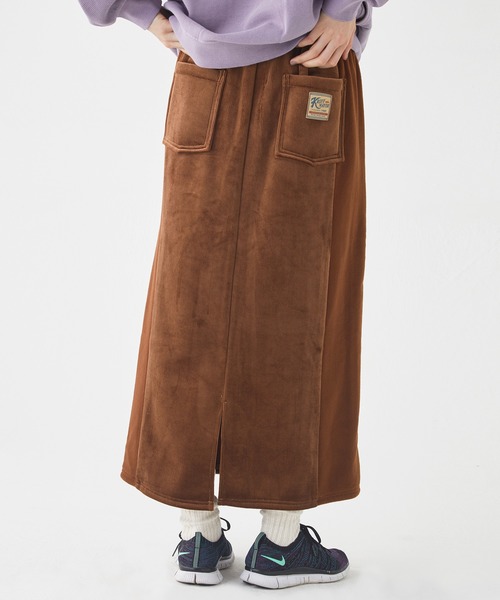 KRIFF MAYER Lady's Collection（クリフメイヤーレディースコレクション）の「ボンディングベロアスカート（スカート・レディース・ブラウン/グリーン/カラフル/チャコール/ナチュラル・MEDIUM/LARGE）」の18枚目の写真