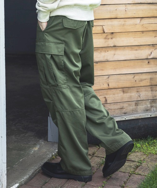 MR.OLIVE/WALK IN CLOSET ミスターオリーブ / T/C USED SATIN / M-65 CARGO PANTS ユーズドウォッシュサテンミリタリーパンツ / M243116（カーゴパンツ）｜MR.OLIVE（ミスターオリーブ）