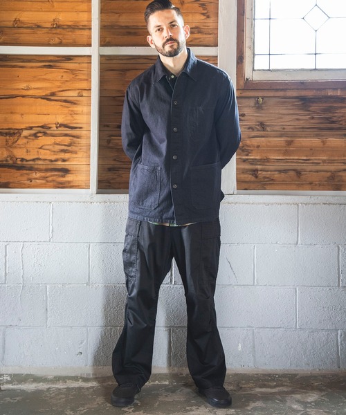 MR.OLIVE(ミスターオリーブ)の「MR.OLIVE/WALK IN CLOSET ミスターオリーブ / T/C USED SATIN / M-65 CARGO PANTS ユーズドウォッシュサテンミリタリーパンツ / M243116(カーゴパンツ・メンズ・ブラック/グリーン・SMALL/MEDIUM/LARGE)」の3枚目の写真