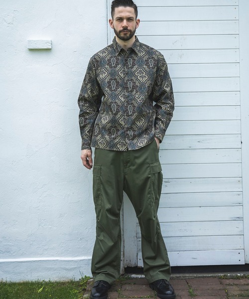 MR.OLIVE(ミスターオリーブ)の「MR.OLIVE/WALK IN CLOSET ミスターオリーブ / T/C USED SATIN / M-65 CARGO PANTS ユーズドウォッシュサテンミリタリーパンツ / M243116(カーゴパンツ・メンズ・ブラック/グリーン・SMALL/MEDIUM/LARGE)」の22枚目の写真