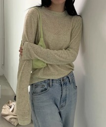 シンプルシアーロングカットソー