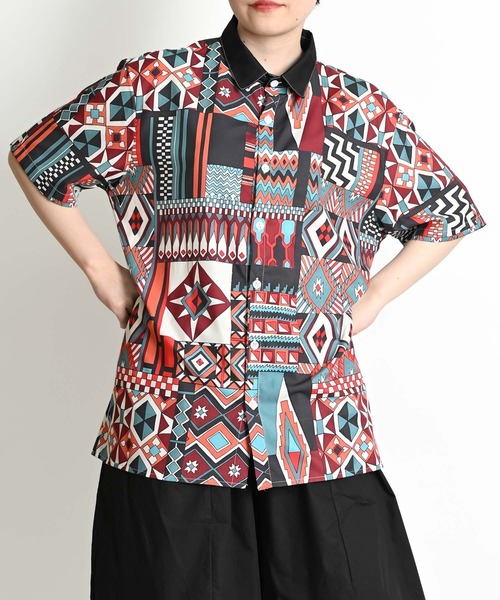 MARAI（マーライ）の「【MARAI】半袖シャツ アロハシャツ 総柄シャツ（シャツ/ブラウス・レディース・B/C/D・FREE）」の2枚目の写真