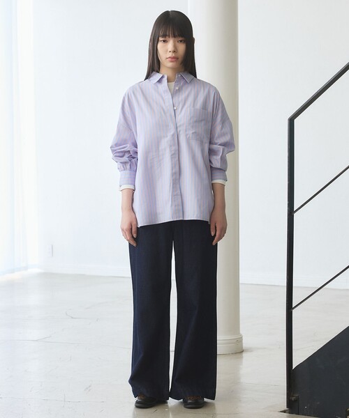 J.PRESS YORK STREET（ジェイプレスヨークストリート）の「【WOMEN】ソフトワイドデニム（デニムパンツ・レディース・ホワイト系/ネイビー系/ダルブルー系・LARGE/MEDIUM/SMALL）」の13枚目の写真