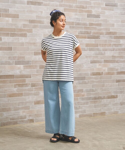 J.PRESS YORK STREET（ジェイプレスヨークストリート）の「【WOMEN】ソフトワイドデニム（デニムパンツ・レディース・ホワイト系/ネイビー系/ダルブルー系・LARGE/MEDIUM/SMALL）」の20枚目の写真