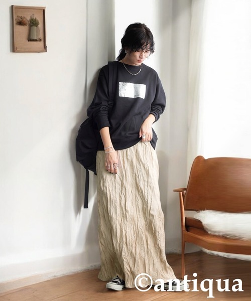 antiqua(アンティカ)の「コーデュロイスカート(スカート・レディース・ブラウン系その他/アイボリー・ONESIZE)」の3枚目の写真