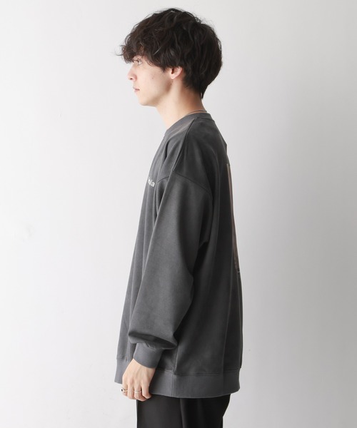 RAGEBLUE（レイジブルー）の「【WEB限定】Suede back print pullover/カットスウェードバックプリントプルオーバー/ワンポイント刺繍ハーフジップ（スウェット・メンズ・ブラウン/ダークグレー/ホワイト系その他/グレー系その他/ブラウン系その他/オフホワイト・FREE）」の22枚目の写真