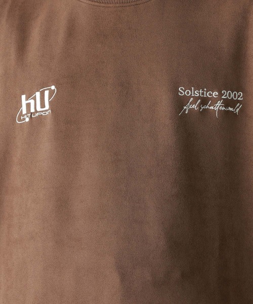 RAGEBLUE（レイジブルー）の「【WEB限定】Suede back print pullover/カットスウェードバックプリントプルオーバー/ワンポイント刺繍ハーフジップ（スウェット・メンズ・ブラウン/ダークグレー/ホワイト系その他/グレー系その他/ブラウン系その他/オフホワイト・FREE）」の12枚目の写真