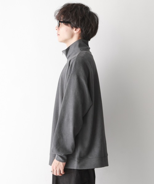 RAGEBLUE（レイジブルー）の「【WEB限定】Suede back print pullover/カットスウェードバックプリントプルオーバー/ワンポイント刺繍ハーフジップ（スウェット・メンズ・ブラウン/ダークグレー/ホワイト系その他/グレー系その他/ブラウン系その他/オフホワイト・FREE）」の9枚目の写真