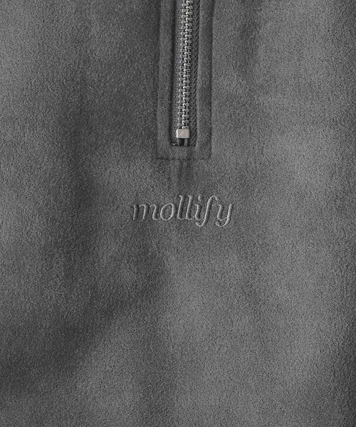 RAGEBLUE（レイジブルー）の「【WEB限定】Suede back print pullover/カットスウェードバックプリントプルオーバー/ワンポイント刺繍ハーフジップ（スウェット・メンズ・ブラウン/ダークグレー/ホワイト系その他/グレー系その他/ブラウン系その他/オフホワイト・FREE）」の7枚目の写真