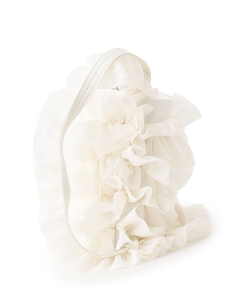 OPAQUE.CLIP（オペークドットクリップ）の「◆チュールフリルミニショルダーバッグ（ショルダーバッグ・レディース・アイボリー/ブラック/チャコールグレー・00）」の6枚目の写真