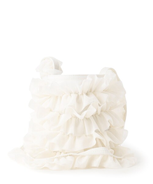 OPAQUE.CLIP（オペークドットクリップ）の「◆チュールフリルミニショルダーバッグ（ショルダーバッグ・レディース・アイボリー/ブラック/チャコールグレー・00）」の7枚目の写真