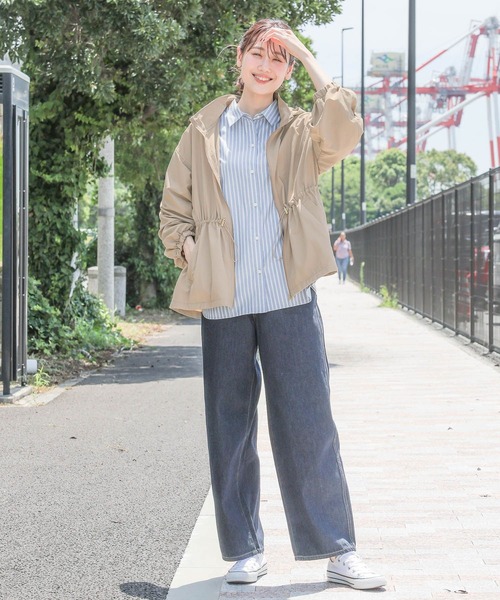 GLOBAL WORK（グローバルワーク）の「2WAYエアかる撥水マンパ/115427（マウンテンパーカー・レディース・ダークブラウン/ブラック/グレイッシュベージュ・MEDIUM/LARGE）」の4枚目の写真