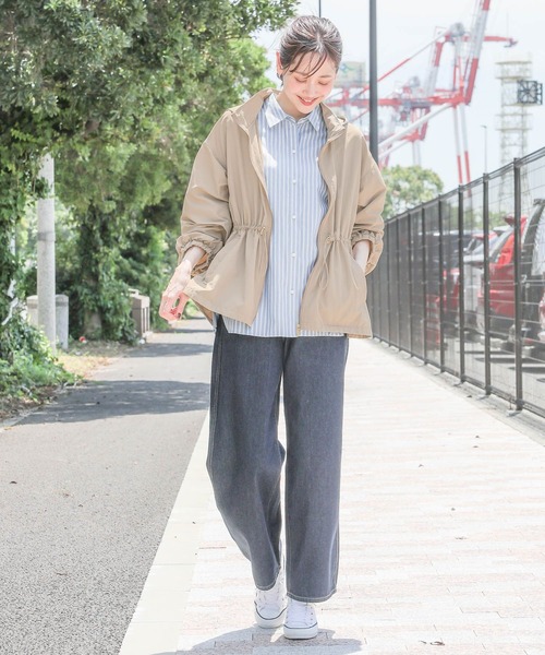 GLOBAL WORK（グローバルワーク）の「2WAYエアかる撥水マンパ/115427（マウンテンパーカー・レディース・ダークブラウン/ブラック/グレイッシュベージュ・MEDIUM/LARGE）」の5枚目の写真