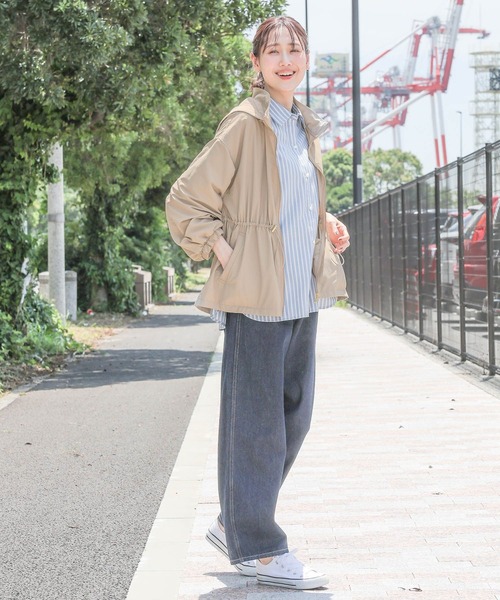 GLOBAL WORK（グローバルワーク）の「2WAYエアかる撥水マンパ/115427（マウンテンパーカー・レディース・ダークブラウン/ブラック/グレイッシュベージュ・MEDIUM/LARGE）」の6枚目の写真