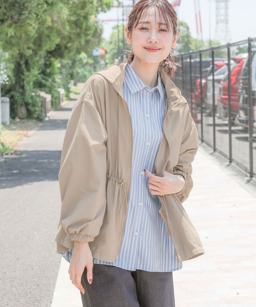 GLOBAL WORK（グローバルワーク）の「2WAYエアかる撥水マンパ/115427（マウンテンパーカー・レディース・ダークブラウン/ブラック/グレイッシュベージュ・MEDIUM/LARGE）」の7枚目の写真