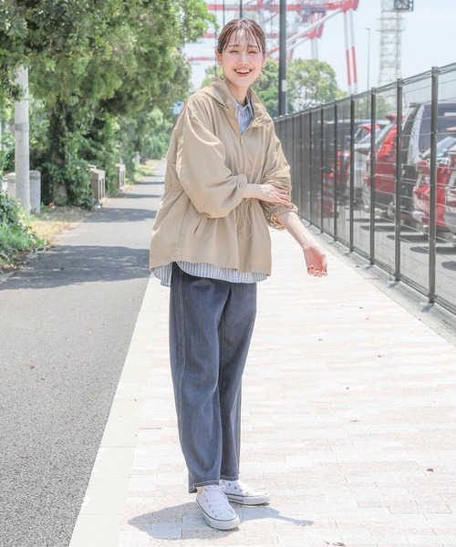 GLOBAL WORK（グローバルワーク）の「2WAYエアかる撥水マンパ/115427（マウンテンパーカー・レディース・ダークブラウン/ブラック/グレイッシュベージュ・MEDIUM/LARGE）」の14枚目の写真