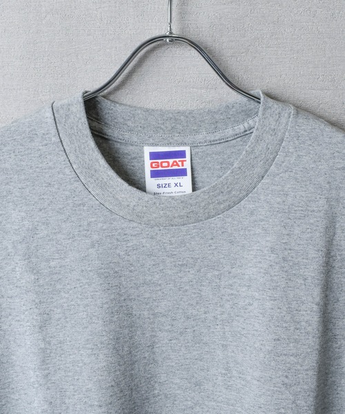 GOAT(ゴート)の「【GOAT/ゴート】SHORT SLEEVE TEE 7oz / 半袖Tシャツ7オンス(Tシャツ/カットソー・メンズ・アッシュグレー/ブラック/ホワイト・MEDIUM/LARGE/X-LARGE)」の6枚目の写真
