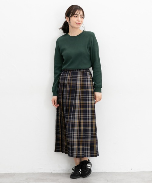 Honeys（ハニーズ）の「ワッフルＴシャツ（Tシャツ/カットソー・レディース・グリーン/ピンク/グレー系/オフホワイト/ベージュ×ブラック/ホワイト×ブルー・LL/L/M/S）」の14枚目の写真