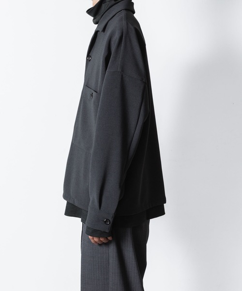 ATTACHMENT(アタッチメント)の「【 LIMITED 】PE ストレッチダブルクロス オーバーサイズド シャツジャケット / PE STRECH DOUBLE CLOTH OVERSIZED SHIRT JKT(シャツ/ブラウス・メンズ・ブラック/グレー/グレー系・1/2/3/4)」の6枚目の写真
