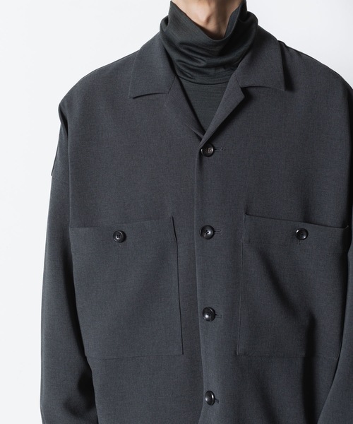 ATTACHMENT(アタッチメント)の「【 LIMITED 】PE ストレッチダブルクロス オーバーサイズド シャツジャケット / PE STRECH DOUBLE CLOTH OVERSIZED SHIRT JKT(シャツ/ブラウス・メンズ・ブラック/グレー/グレー系・1/2/3/4)」の10枚目の写真