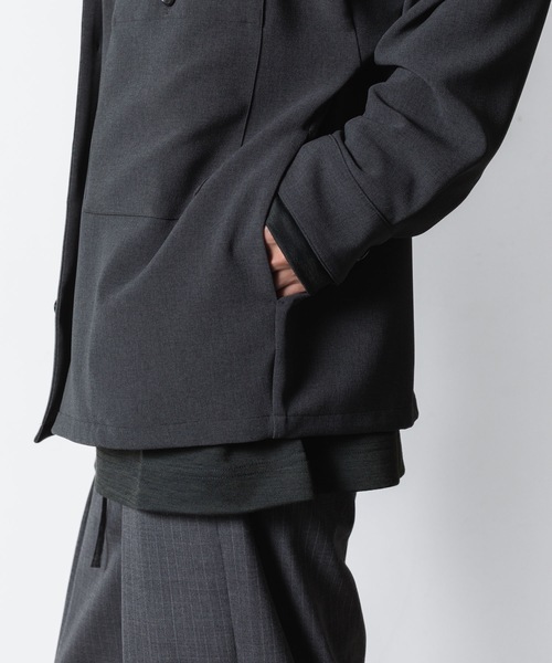 ATTACHMENT(アタッチメント)の「【 LIMITED 】PE ストレッチダブルクロス オーバーサイズド シャツジャケット / PE STRECH DOUBLE CLOTH OVERSIZED SHIRT JKT(シャツ/ブラウス・メンズ・ブラック/グレー/グレー系・1/2/3/4)」の11枚目の写真