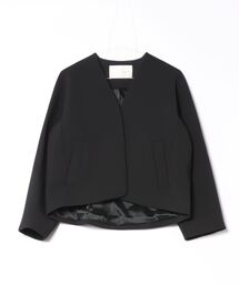 qualite | ボンディングショートコート(ノーカラージャケット)