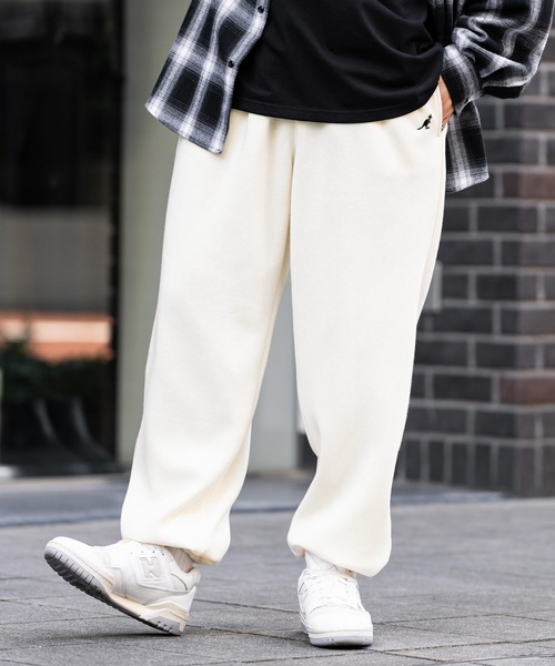 KANGOL(カンゴール)の「【KANGOL/カンゴール】別注コラボ裏起毛スウェットパンツ(スウェットパンツ・メンズ・チャコール/ネイビー/ブラック/アイボリー/杢グレー・M/L/XL)」の7枚目の写真
