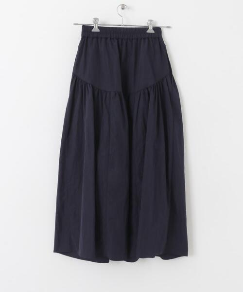 SENSE OF PLACE by URBAN RESEARCH（センスオブプレイスバイアーバンリサーチ）の「ギャザーボリュームスカート（スカート・レディース・ネイビー/ベージュ/チャコールグレー・ONE）」の9枚目の写真