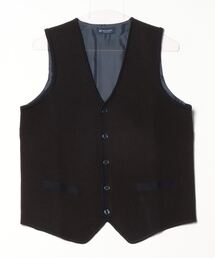 Pitta Re:) | 変形バーズアイ 後身布帛 メンズニットジレ(ベスト)