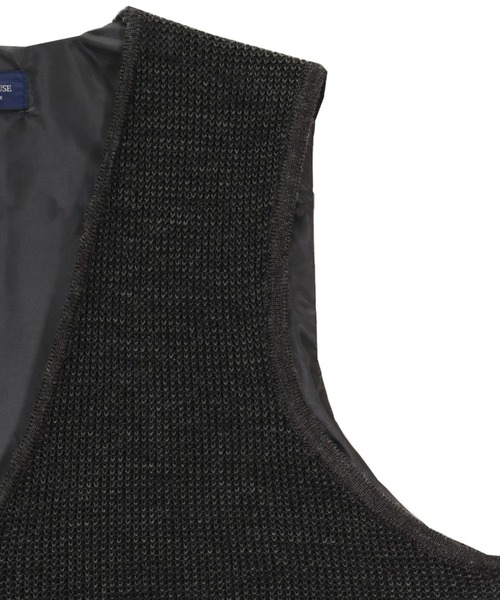 Pitta Re:)（ピッタリ）の「変形バーズアイ 後身布帛 メンズニットジレ（ベスト・メンズ・グレー/ネイビー・L/LL/XL/M）」の4枚目の写真