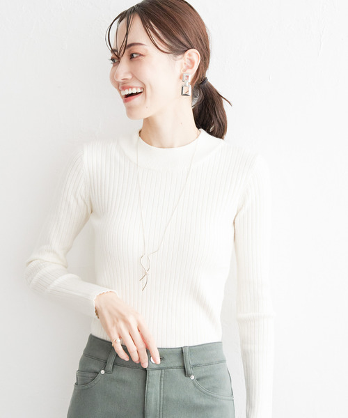 ikka（イッカ）の「【洗濯機で洗える】クリーミーミニハイネックリブニット（ニット/セーター・レディース・ブラック/オフホワイト/シルバー/レッド/その他1・S/M/L）」の14枚目の写真