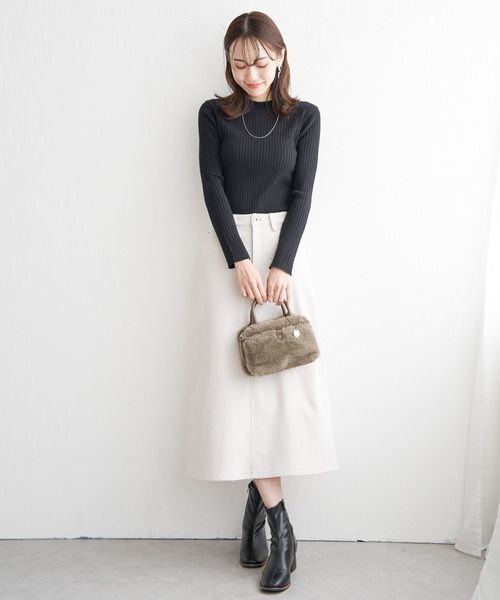 ikka（イッカ）の「【洗濯機で洗える】クリーミーミニハイネックリブニット（ニット/セーター・レディース・ブラック/オフホワイト/シルバー/レッド/その他1・S/M/L）」の21枚目の写真