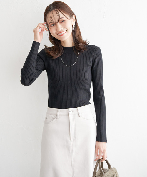 ikka（イッカ）の「【洗濯機で洗える】クリーミーミニハイネックリブニット（ニット/セーター・レディース・ブラック/オフホワイト/シルバー/レッド/その他1・S/M/L）」の19枚目の写真