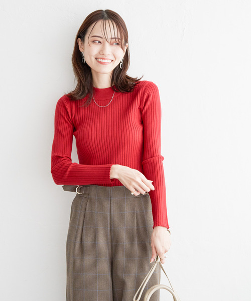 ikka（イッカ）の「【洗濯機で洗える】クリーミーミニハイネックリブニット（ニット/セーター・レディース・ブラック/オフホワイト/シルバー/レッド/その他1・S/M/L）」の22枚目の写真