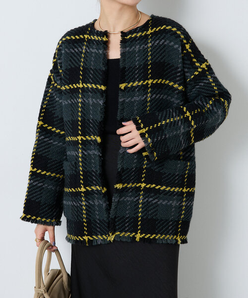 John Branigan ジョンブラニガン ツイードライクノーカラージャケット 楽天市場】John Branigan ジョンブラニガン ニットジャケット