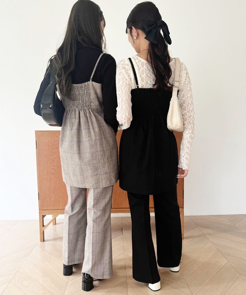 one after another NICE CLAUP(ワンアフターアナザーナイスクラップ)の「【OTONA NICE】チョーカー付きチュニック(チュニック・レディース・アイボリー/ブラック/ブラウン系その他・FREE)」の12枚目の写真