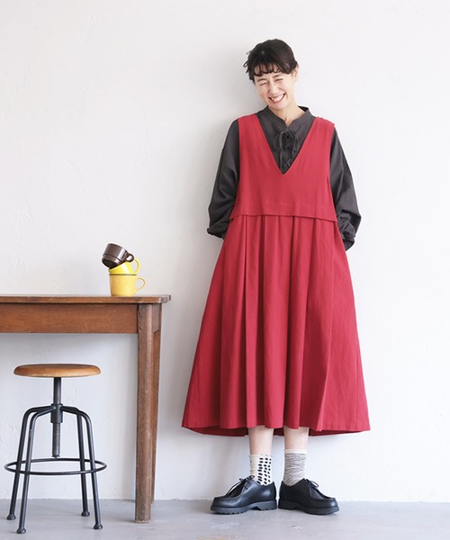 soulberry(ソウルベリー)の「私の赤いワンピース(ワンピース・レディース・レッド・L/M/3L/LL)」の19枚目の写真