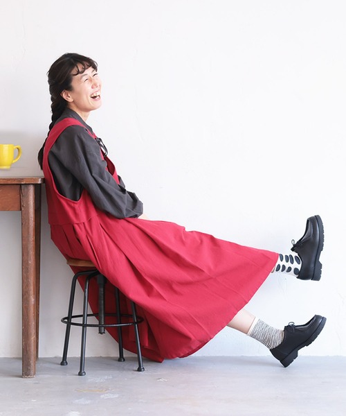 soulberry(ソウルベリー)の「私の赤いワンピース(ワンピース・レディース・レッド・L/M/3L/LL)」の22枚目の写真