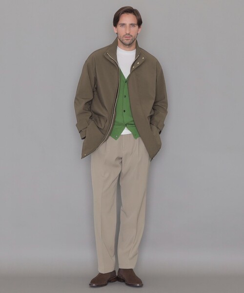 MACKINTOSH LONDON（マッキントッシュ ロンドン）の「【LEON掲載】【ETTRICK】シンセティックボンディングスタンドカラーブルゾン（ブルゾン・メンズ・グリーン系その他5/ブラック・42/38/40）」の12枚目の写真