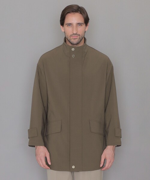 MACKINTOSH LONDON（マッキントッシュ ロンドン）の「【LEON掲載】【ETTRICK】シンセティックボンディングスタンドカラーブルゾン（ブルゾン・メンズ・グリーン系その他5/ブラック・42/38/40）」の13枚目の写真