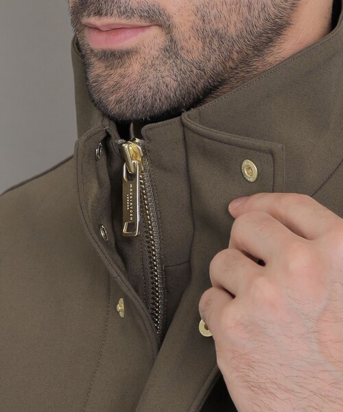 MACKINTOSH LONDON（マッキントッシュ ロンドン）の「【LEON掲載】【ETTRICK】シンセティックボンディングスタンドカラーブルゾン（ブルゾン・メンズ・グリーン系その他5/ブラック・42/38/40）」の7枚目の写真