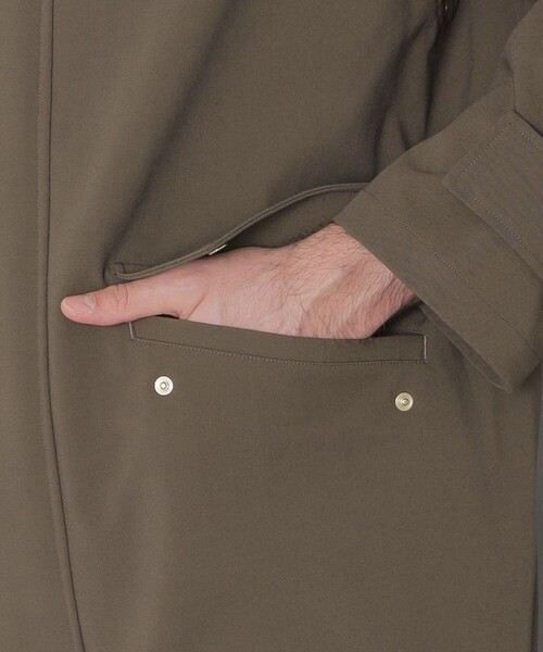 MACKINTOSH LONDON（マッキントッシュ ロンドン）の「【LEON掲載】【ETTRICK】シンセティックボンディングスタンドカラーブルゾン（ブルゾン・メンズ・グリーン系その他5/ブラック・42/38/40）」の8枚目の写真