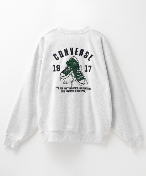 CONVERSE(コンバース)の「「CONVERSE」バックサガラ刺繍 クルーネックトレーナー(スウェット・メンズ・ライトグレー/ブラック/グレイッシュベージュ/チャコールグレー・M/L/XL)」の6枚目の写真