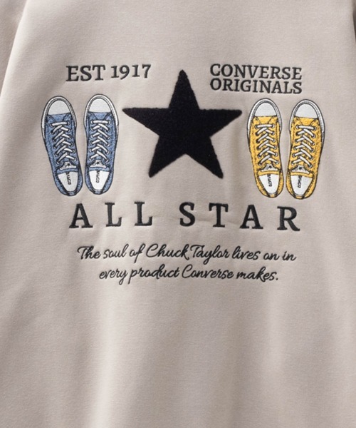 CONVERSE(コンバース)の「「CONVERSE」バックサガラ刺繍 クルーネックトレーナー(スウェット・メンズ・ライトグレー/ブラック/グレイッシュベージュ/チャコールグレー・M/L/XL)」の20枚目の写真