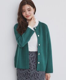 index | ノーカラーコーディガン【洗濯機洗い可】(カーディガン/ボレロ)