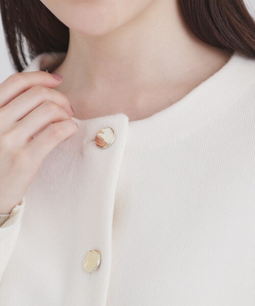 index（インデックス）の「◆ノーカラーコーディガン【洗濯機洗い可】（カーディガン/ボレロ・レディース・オフホワイト/グレー/ブラック/ブルーグリーン・00）」の22枚目の写真