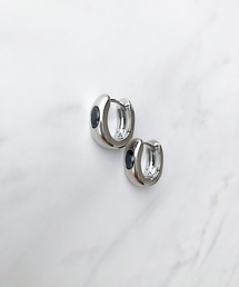 エリプスビジューメタルフープピアス