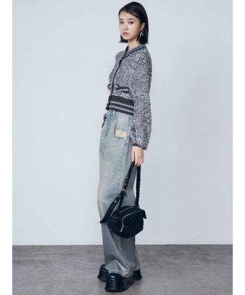 EMODA（エモダ）の「フェイクムートンボックスリボンバッグ（ショルダーバッグ・レディース・ブルー/グレー/ブラック・FREE）」の8枚目の写真