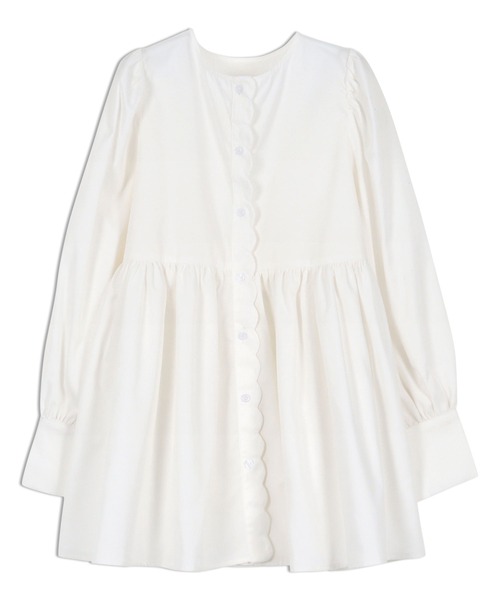 KOBE LETTUCE（コウベレタス）の「ロングスリーブスカラップブラウス（シャツ/ブラウス・レディース・オフホワイト/ブラック/ベージュ系その他/ベージュ・M）」の12枚目の写真